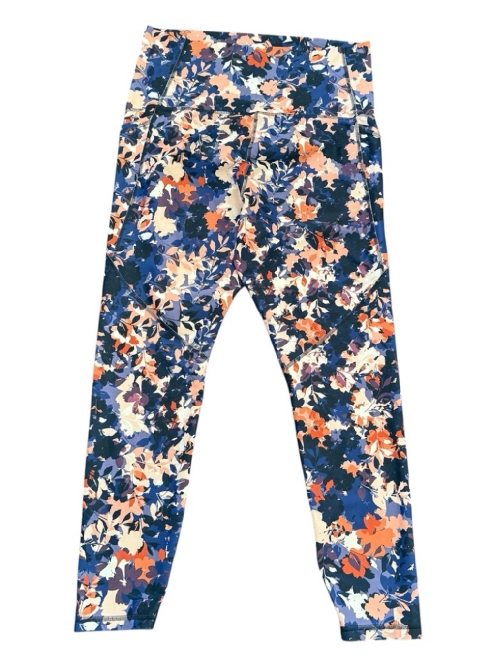 Old‎ Navy Active Floral High Rise Leggings L Powersoft Go Dry Gym Athleisure